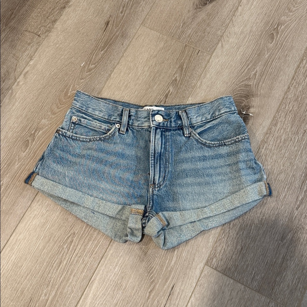 Garage Denim Low Rise Cuffed Shorts